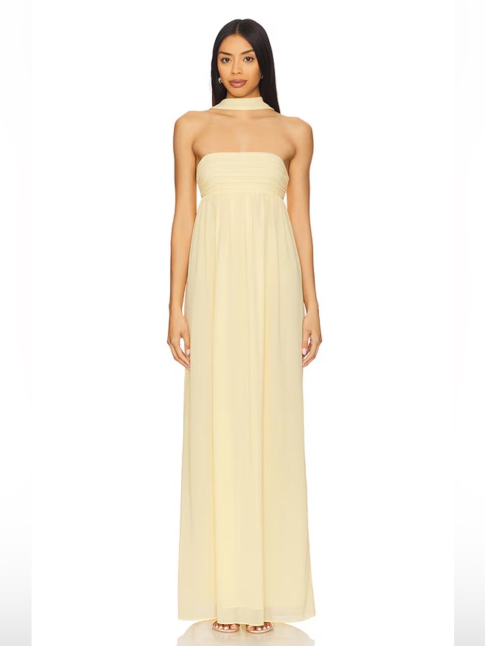 Lovers + Friends X Emma Rose Soleil Gown in Butter Yellow